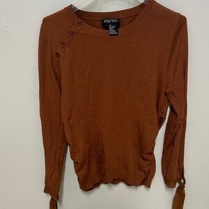 Etcetera Women's Rust Button-Detail Blouse